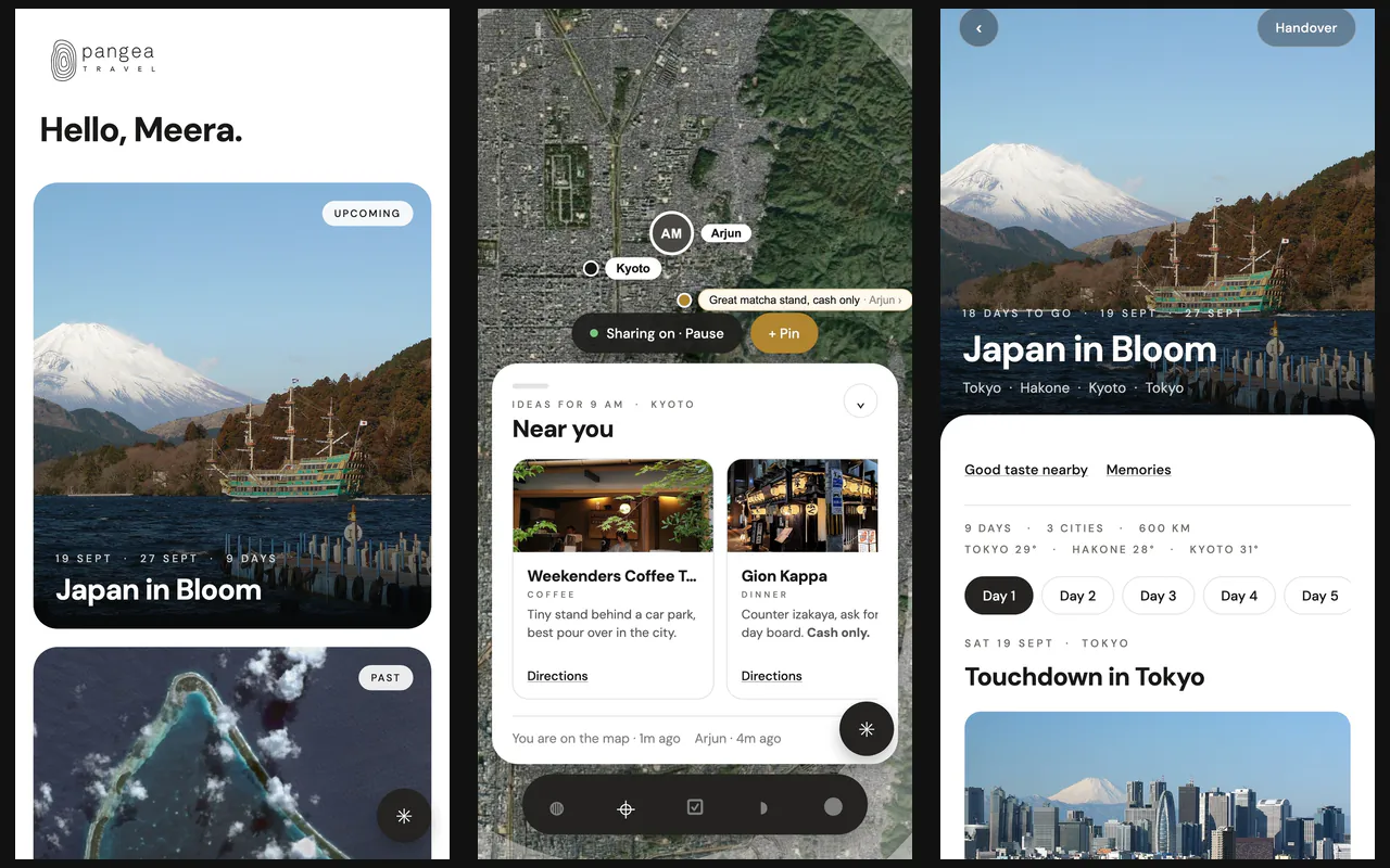 The traveller app, in the store